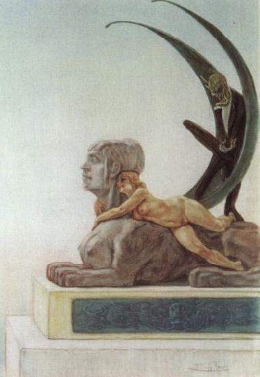 Felicien Rops Frontispice des Diaboliques de Jules Barbey d'Aurevilly Sweden oil painting art